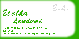 etelka lendvai business card